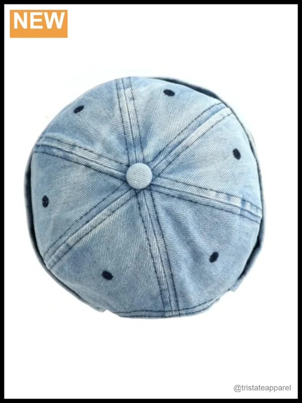 Vintage Denim Brimless Dome Hat Sailor Beanie Adjustable Foldable